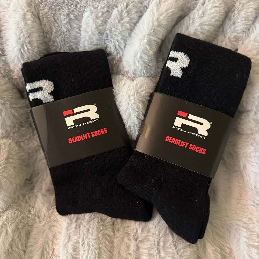 Iron Rebel Deadlift Socks Black Graduated Medium Compression Socks - 2 pairs